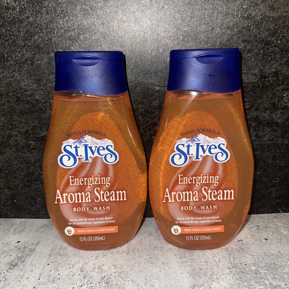 St Ives Calming Aroma Steam Body Wash Energizing Fresh Citrus & Gold Honey